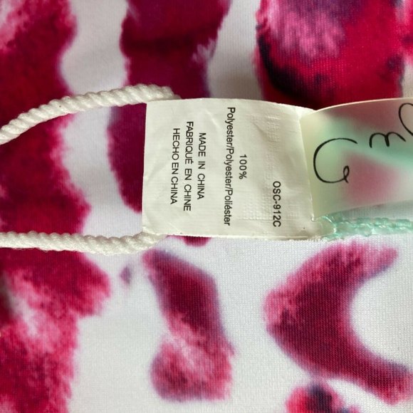 Cupshe Bikini Swimsuit Size S Aqua Red Floral 2 Piece Bathing Suit Beach Cruise - Picture 12 of 12